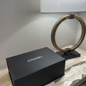 Chanel Black Decorative Box with dust bag original packaging haber and care book